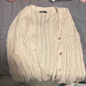 Cozy Cream Cable Knit Cardigan